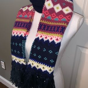 Old Navy- Navy & Multi Color Scarf